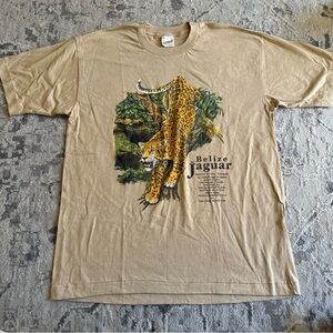 Vintage Jaguars Maya World Belize T Shirt Sz XL 90s Single-Stitch Advance Tees